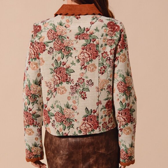SO ME Floral Tapestry Button Up Jacket - Picture 9 of 11